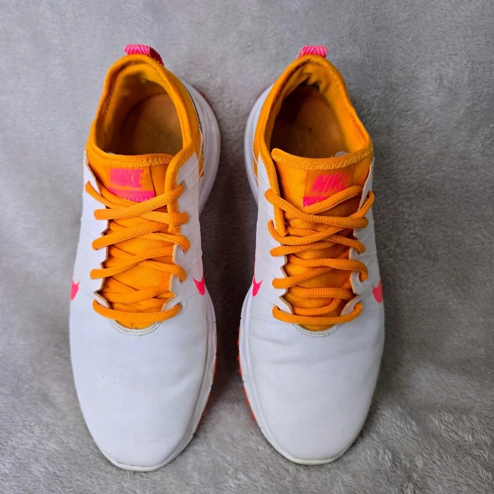 Nike FI Impact 2 Womens Size 7 Golf Shoes White Orange Pink 776093-101